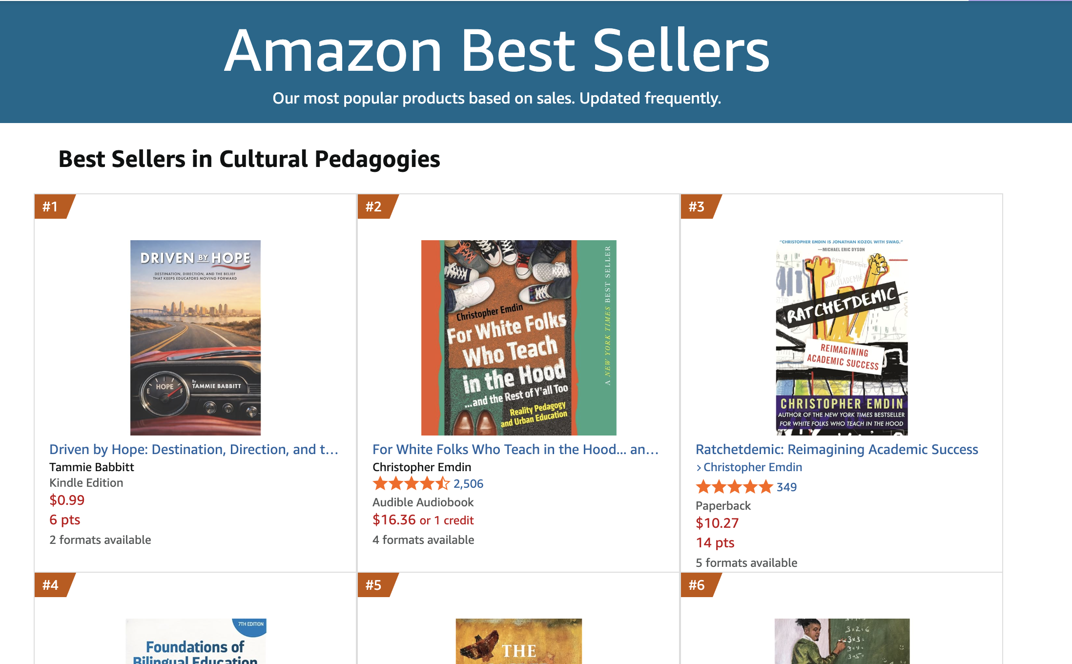 Cultural Pedagogies Driven by Hope - Number 1 in Cultural Pedagogies
