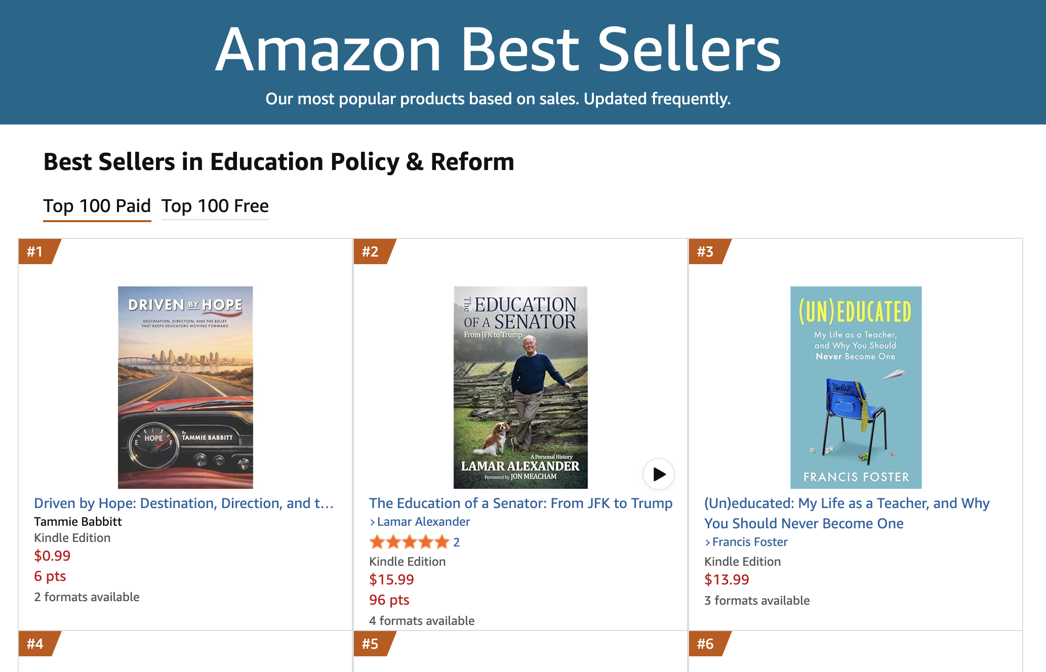 Education Policy & Reform Driven by Hope - Number 1 in Education Policy & Reform